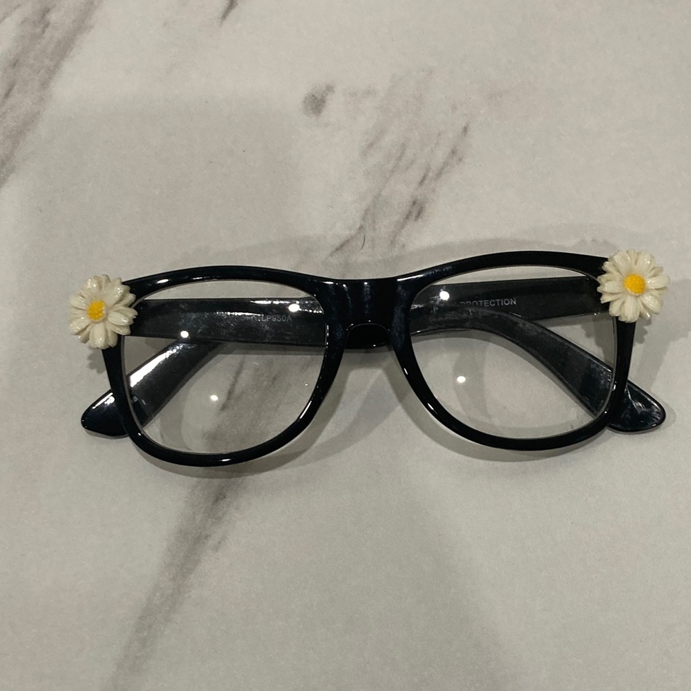 Daisy Accent Women's Glasses Frame in Dark Blue